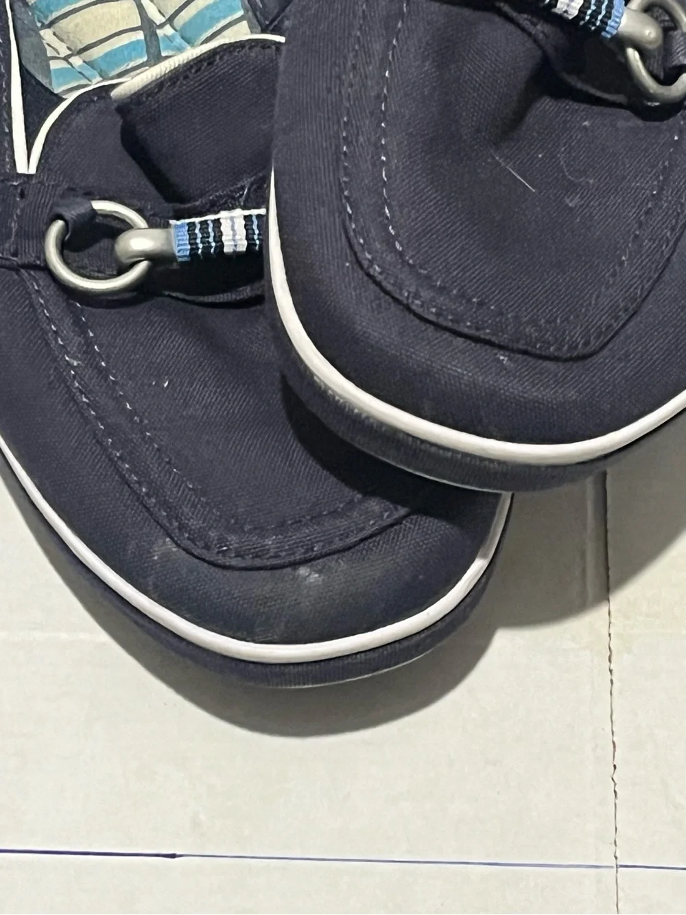 Grasshoppers Navy Women’s Slip-On Loafers with Metal Bit 7.5 W
